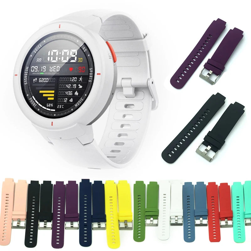 

For Xiaomi Huami Amazfit Verge 3 Smart Watch Band Silicone Strap for Huami Amazfit Verge Wrist Band Bracelet Straps Replacement