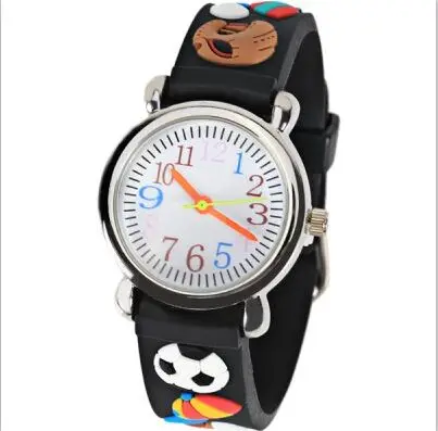 

Cute kids cartoon 3D Baseball Design Watch Fashion Sports Quartz Children Wristwatch Waterproof Rubber Band Girls Boys Watches