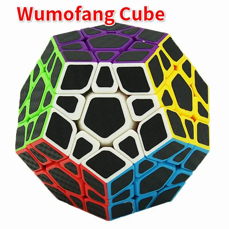 Кубик из углеродного волокна, Магический кубик, скорость 2x2 3x3 4x4 5x5, пирамиды 223, 233, SQ1, перекос, головоломка, рисовый пельмень, Cubo Magico, игрушки для детей - Цвет: Mega--minx