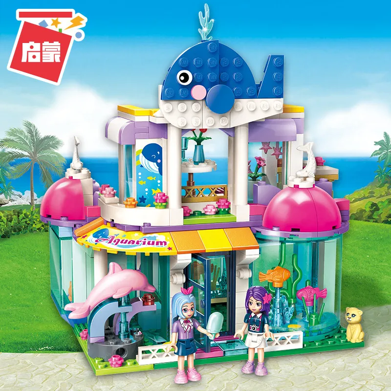 

City Friends Princess Building Blocks Compatible LegoINGly Ice Cream Car Colorful Holidays Blocks Stall Stage Bricks Kids Toys