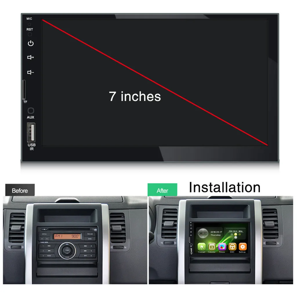 

CARPRIE 2019 7 Inch Stereo Car Radio Bluetooth MP5 Player Capacitive Screen Card-Style Full-Featured Remote Control June 15 P35