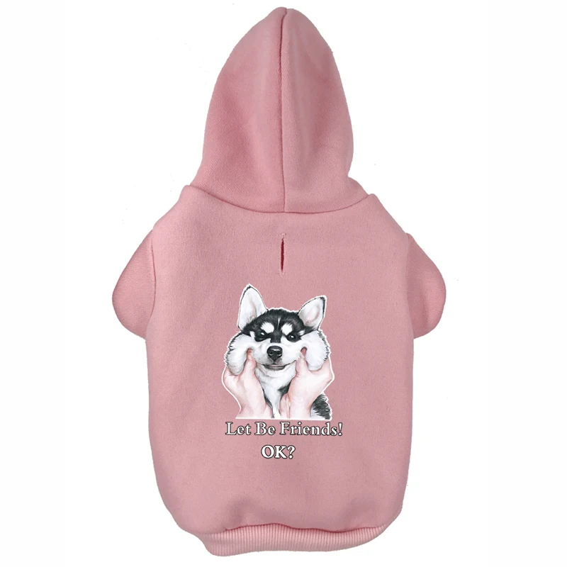 Buy Husky Printed Pet Puppy Dog Clothes Hoodies