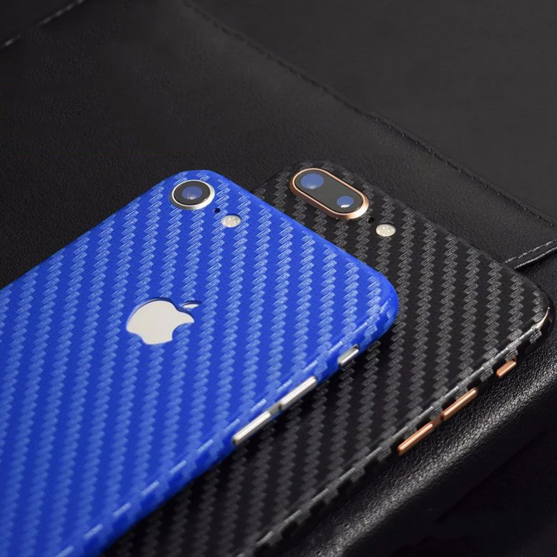 

8 Colors Carbon Fiber Back Film For Apple iPhone 8 Plus Mobile Phone Decorative Protector iPhone8 Back Stickers AE Saver SHIP