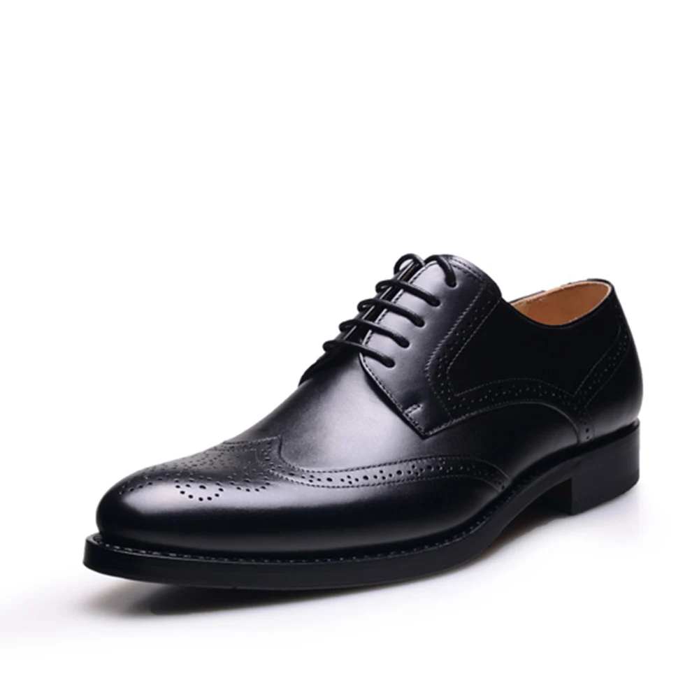 Welted Zapatos Wingtip marrón Completo Elegante De Sipriks Para Negro Negro Hombre Cuero Jefe Goodyear Tan Vestir Brogue Hombres Nuevo qgCnwtxE
