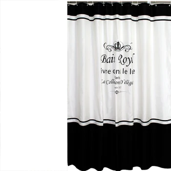 

New Spring Asian Polyester Shower Curtain Bathroom Screen Cloth Crown Flower Pattern Shower Curtain Multiple Size Options