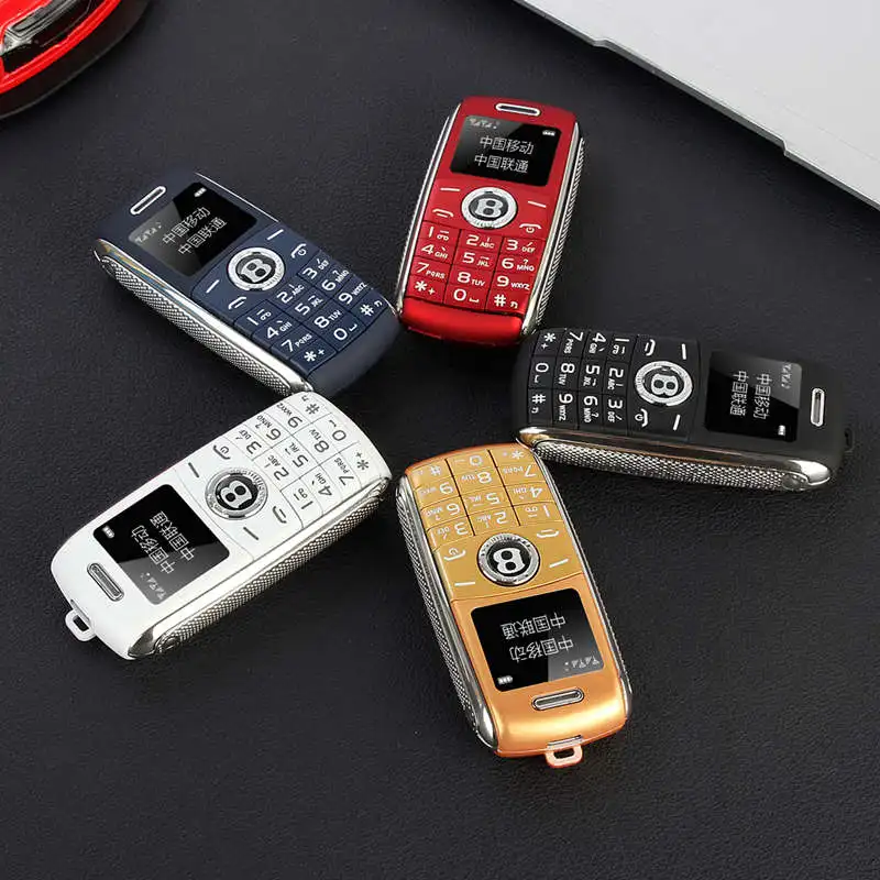 Разблокированный самый маленький мобильный телефон Bluetooth Dialer 0,66 дюймов с ручками мини телефон MP3 волшебный голос Две сим-карты мини сотовый телефон