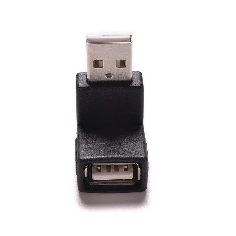 

New 1Pcs Up Right Angle USB 2.0 Adapter Angle 90 Degree USB 2.0 A Male Female Adapter Connecter For Laptop PC