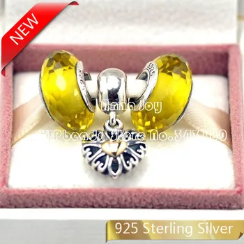 

NEW 100% 925 Sterling Silver Love Dangle Charm And Faceted Murano Glass beads Set with Charm Box Fit European Bracelet -Gift Set