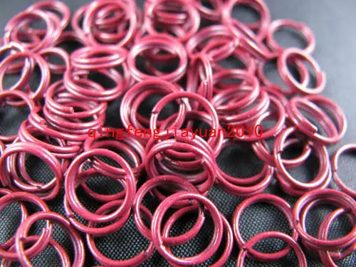 1000pcs/los red Plated color metal double split Jump rings for Jewelry Making findings 6mm | Украшения и аксессуары