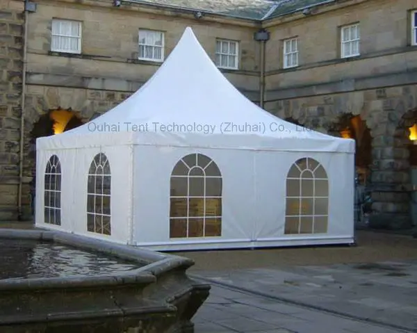 

5 x 5m Pagoda Tent with Clear Church Windows For Trade Show, Party, Event, Wedding, Garden Leisure and Shade, Warehouse