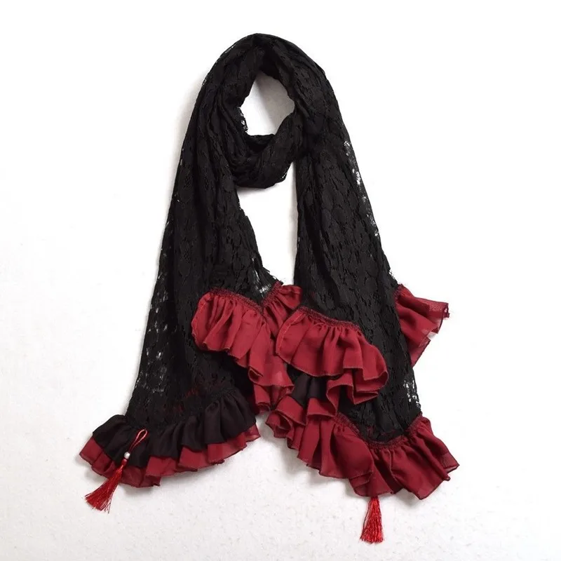 Lace Falbala Scarf (1)
