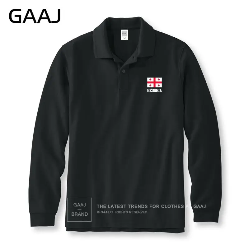 GAAJ футболки поло с флагом Джорджии для мужчин и женщин унисекс с принтом букв модная Высококачественная Мужская толстовка поло размера плюс#26431