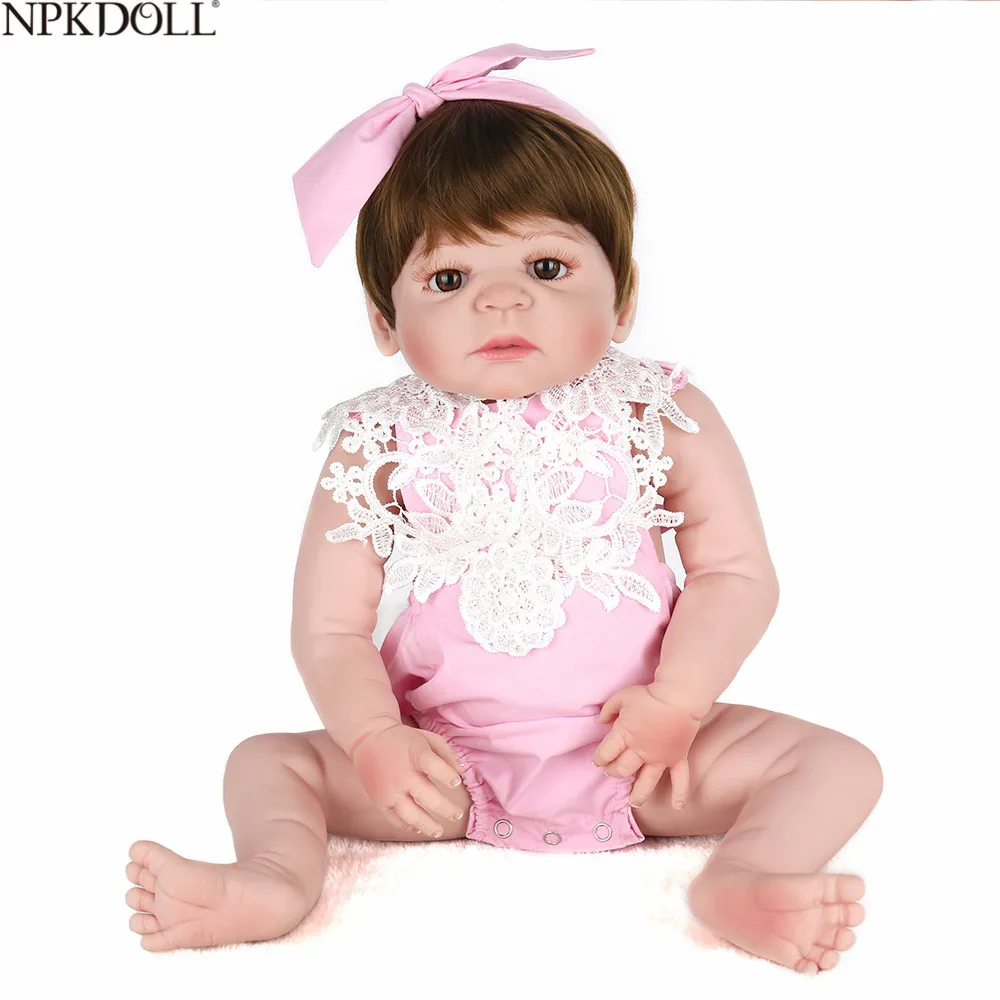 NPKDOLL 22 дюйма 55 см Реалистичная кукла для новорожденных Menina Bebe Reborn полностью