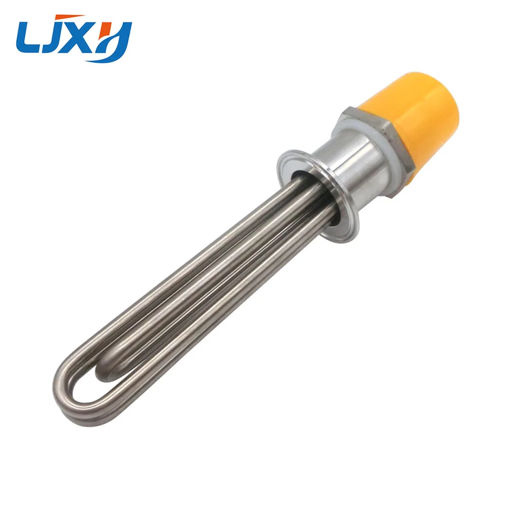 LJXH DN32 Tubular Heater Heating Element 220V/380V 304Stainless Steel 1.2"Thread Immersion Water Heating Tube with plug Head Nut