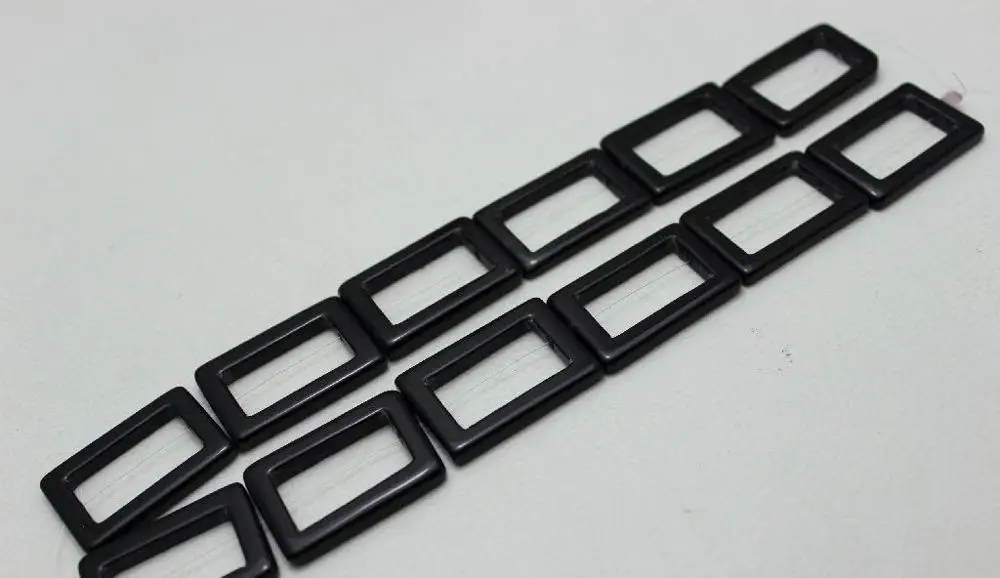 

Black Rectangular box necklace DIY material 23x30mm 14-15INCH 5.24