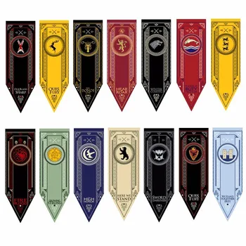 

Game Of Thrones Banner Flag Stark Tully Targaryen Lannister Baratheon Martell Bolton Tyrell Home Decor Flag 48*150cm 16*50cm