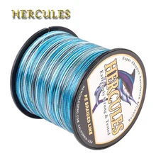 Hercules Fishing 4 Strands 100M 300M 500M 1000M 1500M 2000M PE Braided Fishing Line Saltwater Weave Carp Fishing Cord Pesca Wire