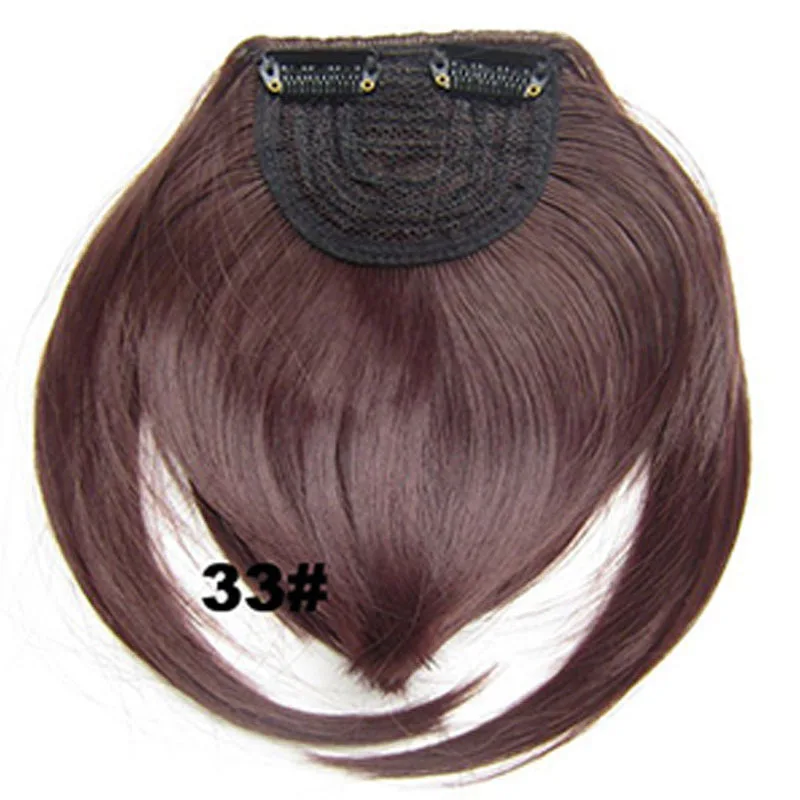 Прямые челки парик для женщин Девушки головная повязка Длинные Синтетические аккуратные накладка с прической клип-в накладные волосы расширение 9 цветов парик