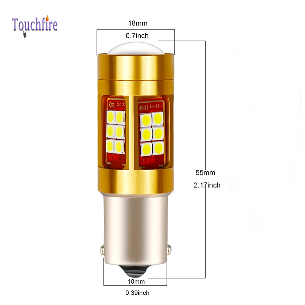 10X1156 P21W Canbus автомобильная лампа 3030SMD 27Led 1600Lm указатель направления Обратный DRL свет задние противотуманные тормозные лампы W21W