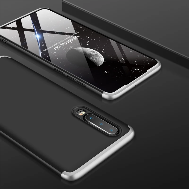 GKK 360 Full Protective Phone Case For Huawei P30 Shockproof Matte PC Hard Back Slim Cover Fundas For Huawei P30 Pro Coque