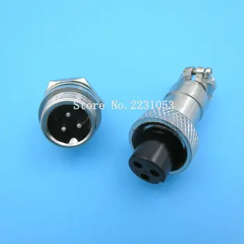 

2 Sets GX12 3 Pin Male & Female 12mm Wire Panel Connector Aviation Plug GX12-3 Circular Connector Socket Plug