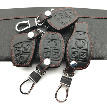 

Car style car leather key cover For Benz W203 W210 W211 amg W204 C E S CLS CLK CLA SLK Classe Key cases protection case cover