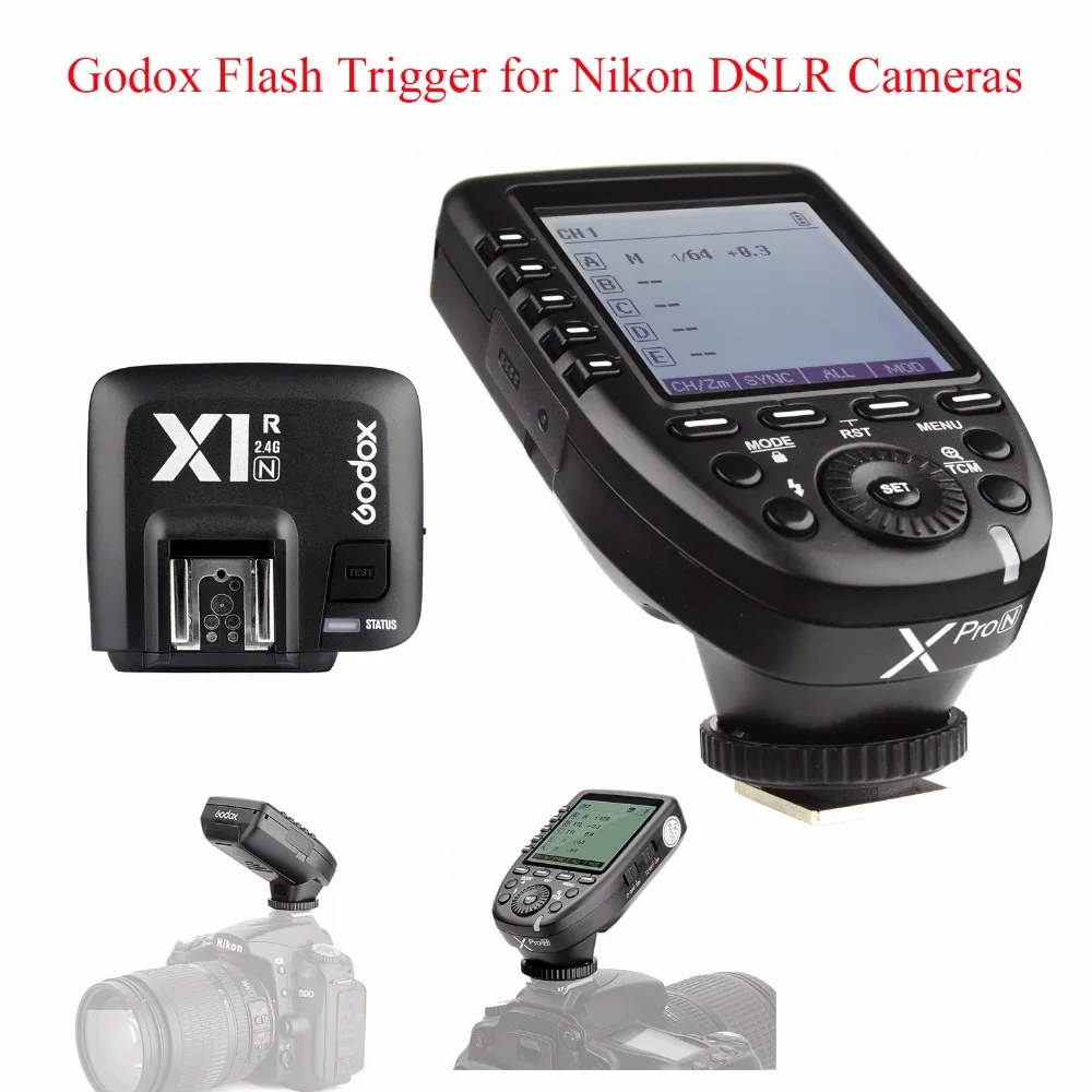 Беспроводной триггер вспышки Godox Xpro-N TTL 2 4G 1/8000s HSS для Nikon DSLR передатчик со