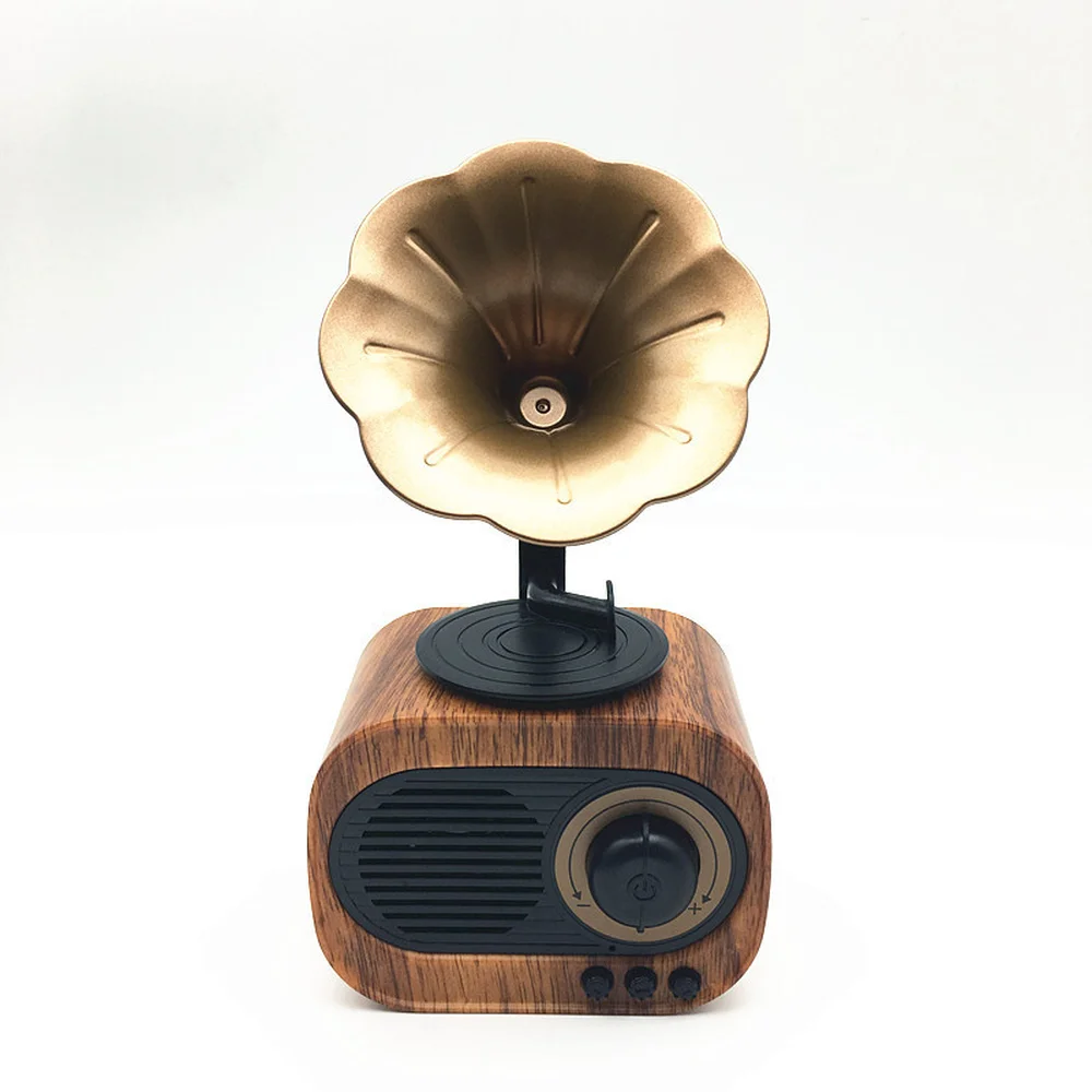 

Portable Bluetooth Speaker Retro Mini Portable Wireless Bluetooth Speaker Radio USB/TF Card Music Player HIFI Subwoofer Speaker