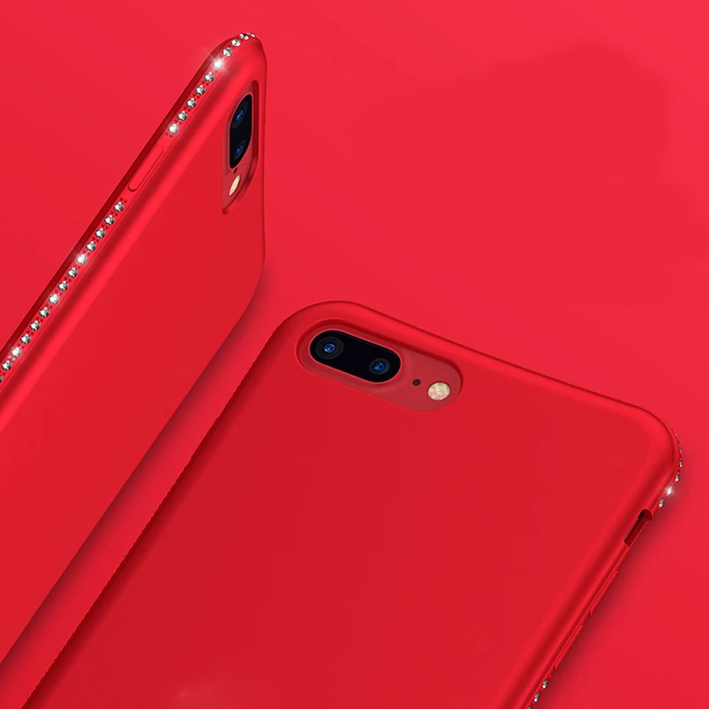 Мягкий чехол со стразами для iphone XS 11 Pro MAX X 10 XR 7 8 Plus 6 6s Стразы Силиконовый противоударный защитный чехол