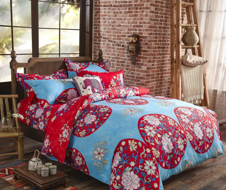 

Lightweight Microfiber Duvet Cover Set, Bohemia Exotic Patterns Design,