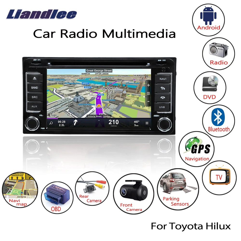 Best Liandlee For Toyota Hilux 2005~2011 Android Car Radio CD DVD Player GPS Navi Navigation Maps Camera OBD TV Screen Multimedia 9
