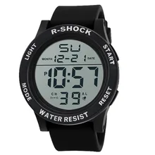 Livraison gratuite De Luxe De Mode Étanche Hommes de Garçon LCD Numérique Chronomètre Date Caoutchouc Sport Montre-Bracelet en gros montre homme A8
