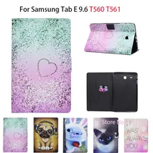 Чехол для планшета для samsung Galaxy Tab E 9,6 дюймов T560 SM-T560 T561, чехол s, Модный чехол с рисунком собаки из искусственной кожи, чехол