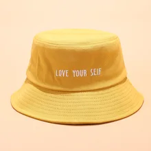 Из хлопка, с сердечком и вашей собственной личности письмо панамка с вышивкой Рыбацкая шляпа на открытом воздухе Дорожная шляпа шляпы от солнца для мужчин и женщин 08