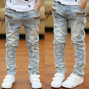 

Children jeans spring and autumn 2018 new children's clothing boy pants Korean wild stretch jeans