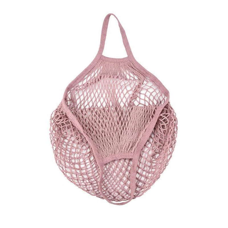1PCS Mesh Net String Shopping Bag Reusable Fruit Storage Handbag Large Cotton Totes Shipping Bog foldable