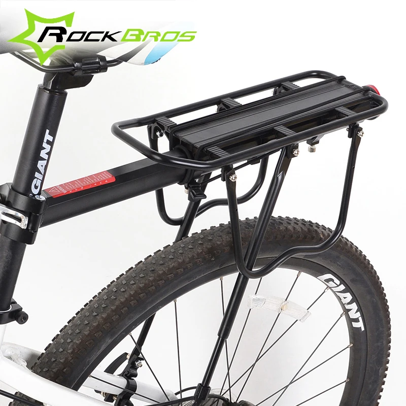 Image ROCKBROS Alloy Bicycle Rack Stand Mountain Road Bike Carrier Rear Cargo Racks 60kg MTB Bicycle Shelf Luggage Bicycle Accessories