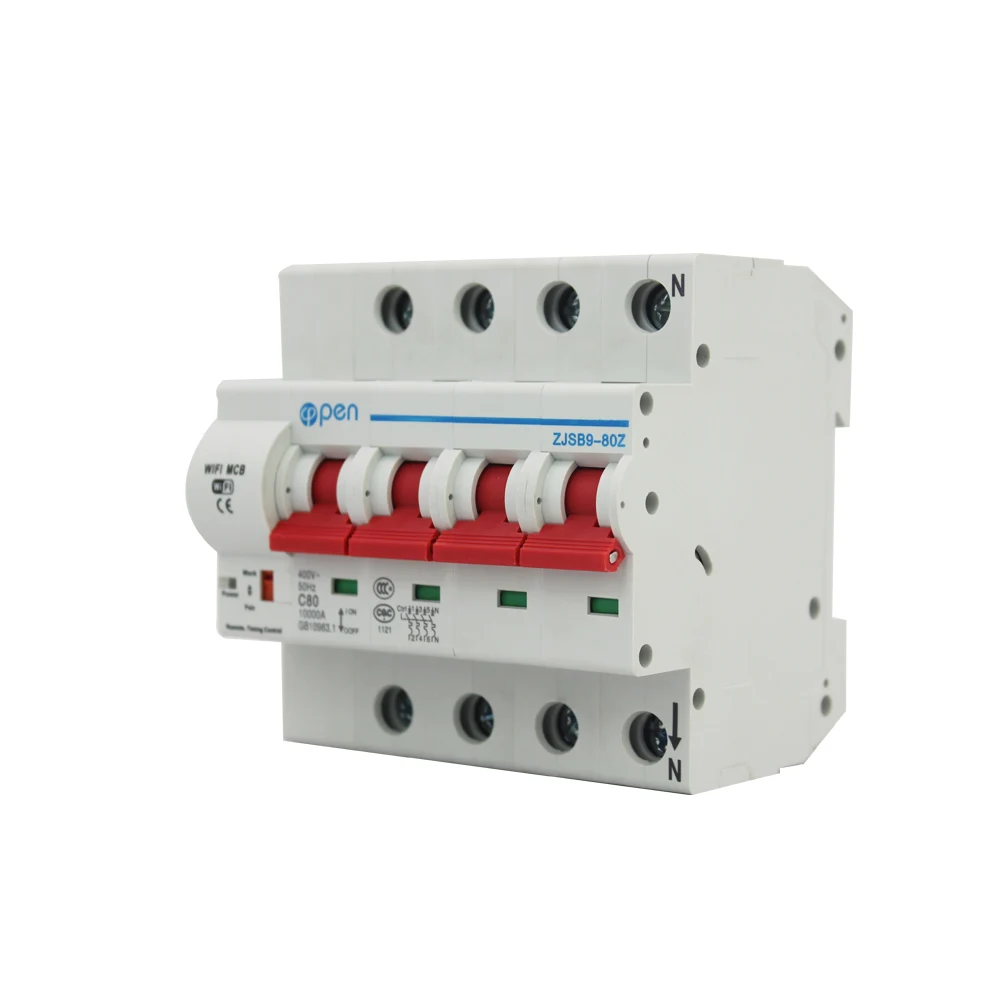  OPEN 4P 32A Remote Control Wifi Circuit Breaker /Smart Switch / support alexa and google home for S - 32999580731