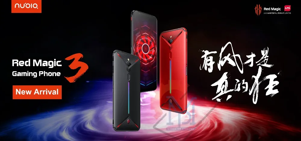 Оригинальный мобильный телефон Nubia Red Magic 3 6,65 дюйма 6G/8G/12G ram 64G/128G/256G rom Snapdragon 855 Android9.0 48.0MP Samrtphone