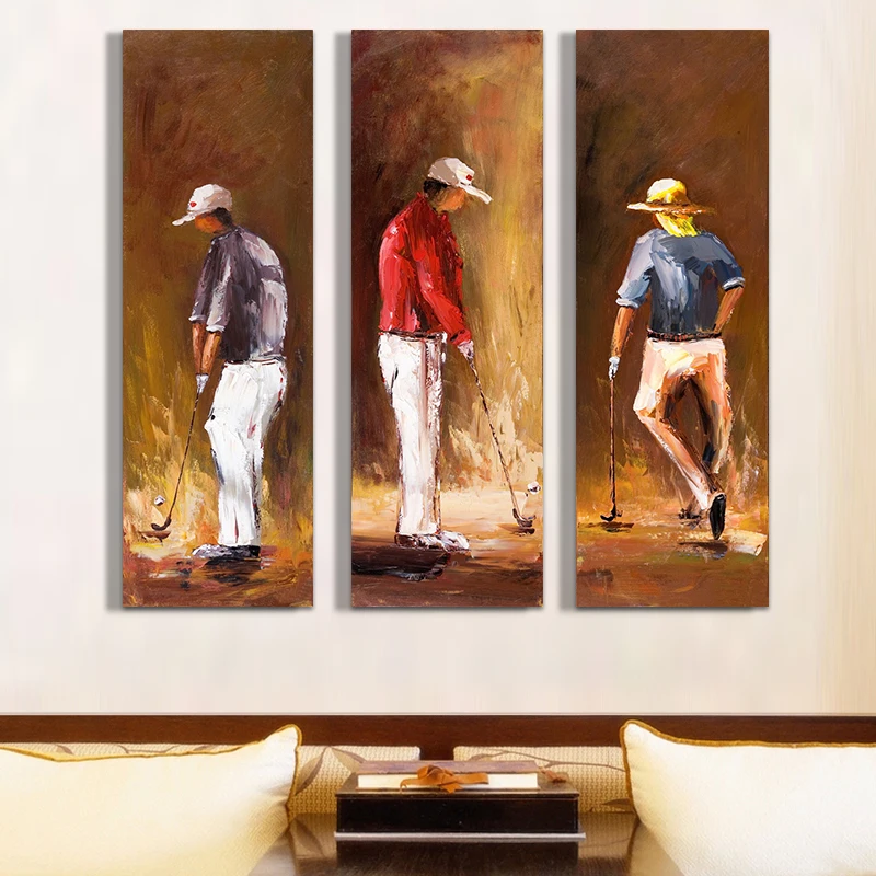 Hot Sale Golf Abstract Figure Oil Painting Hand Painted On Canvas Wall Art For Home Decoration