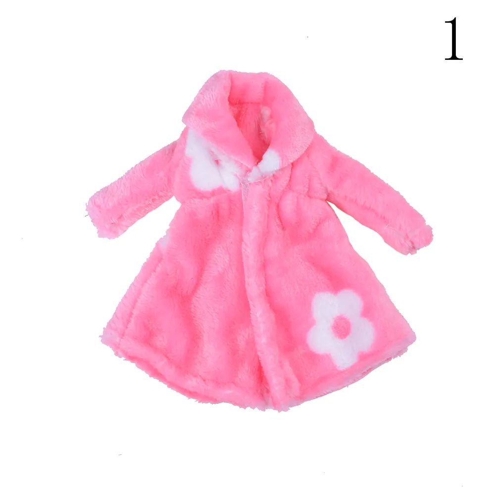 Зимняя теплая одежда розовая меховая шуба Одежда для кукол 1/6 куклы BJD детские