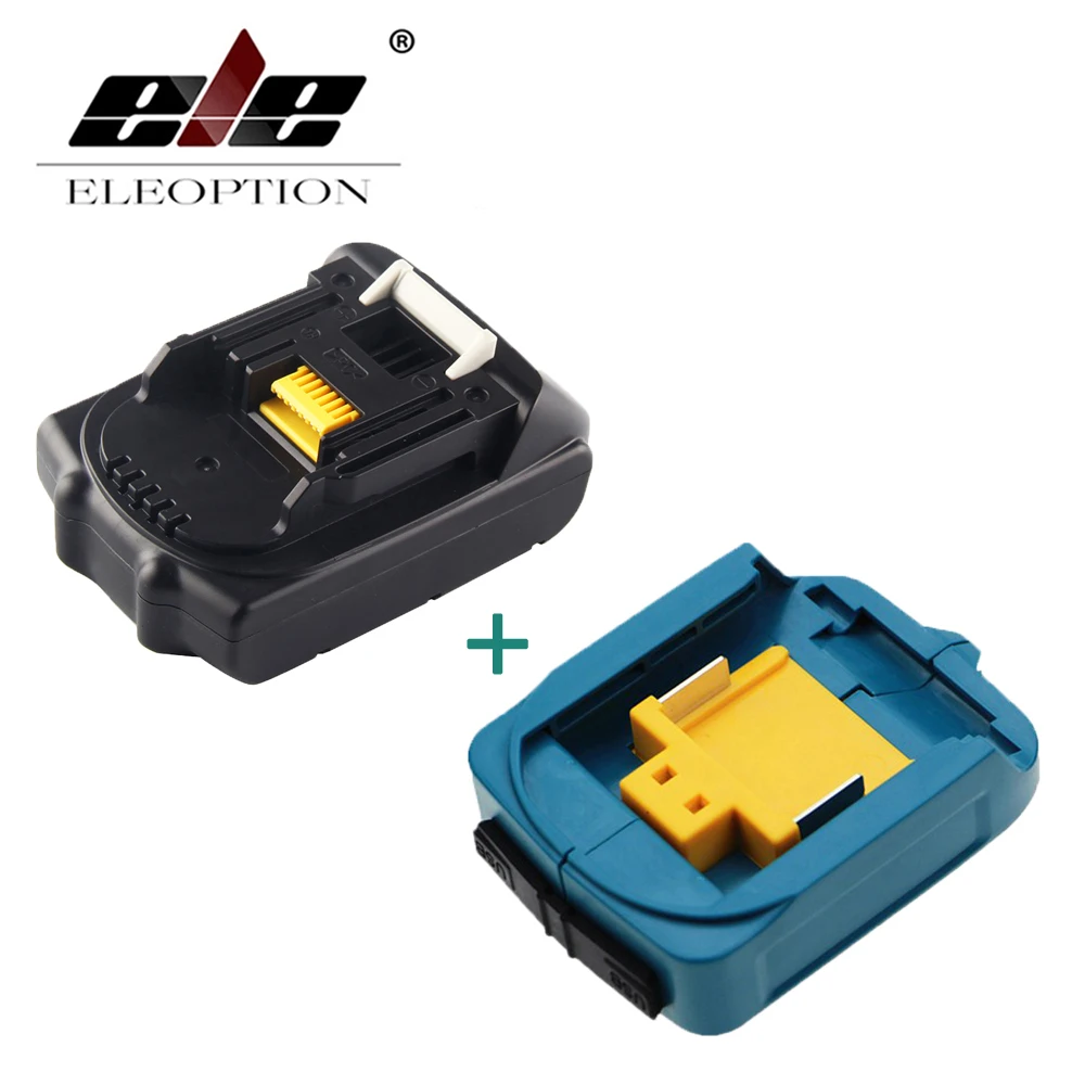

ELEOPTION 18V 2000mAh Li-ion Replacement Battery For MAKITA 194205-3 194309-1 BL1815 + USB Power Charger Adapter For Makita