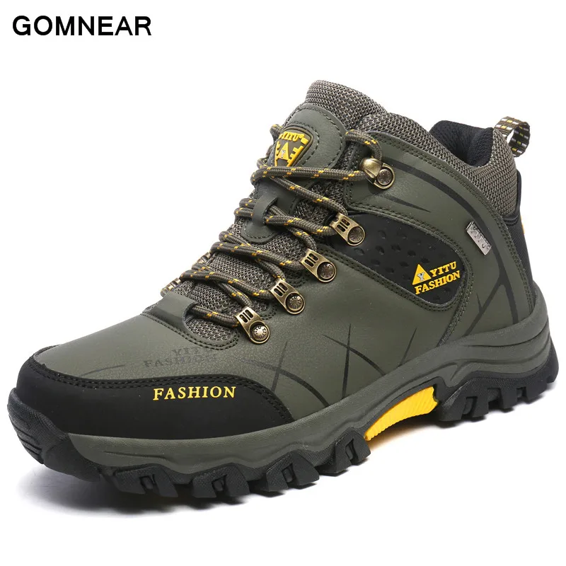 Gomaround кроссовки для пеших прогулок мужские уличные туризм походы обувь Рыбалка воздухопроницаемая обувь для бега кожаные альпинистские ботинки удобные