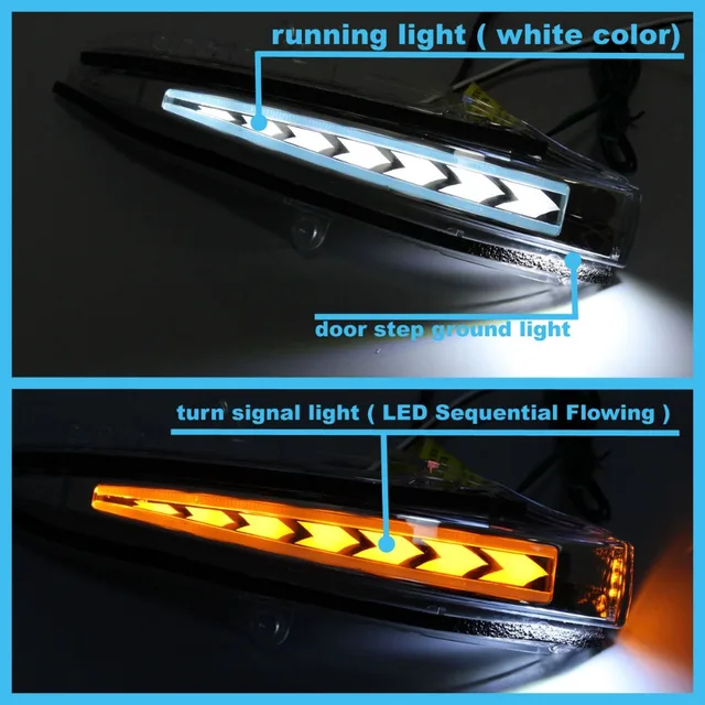 Rearview Mirror Light LED Sequential Flowing Turn Signal Lamp Running