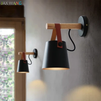 

Nordic Iron Leather Belt Wall Lamp Led Wall Lights Bedside Light Bedroom Modern Living Room Aisle Staircase Home Fixtures Decor
