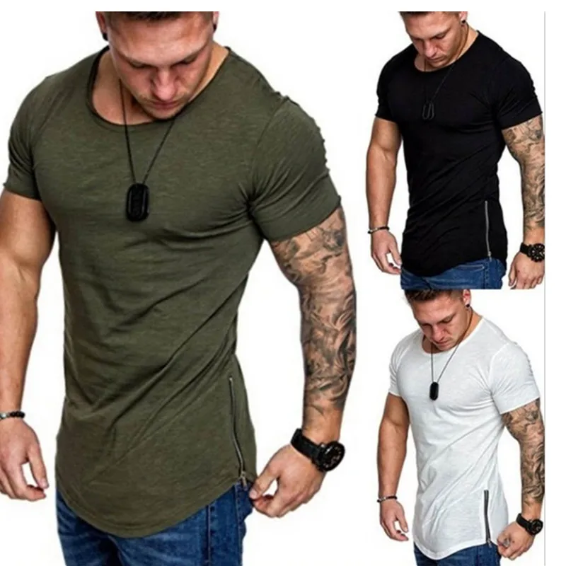 

ROUYHUAL De los hombres de la moda T camisas de verano deportes Top Tees para hombre ropa Casual O de manga corta t-shirts men