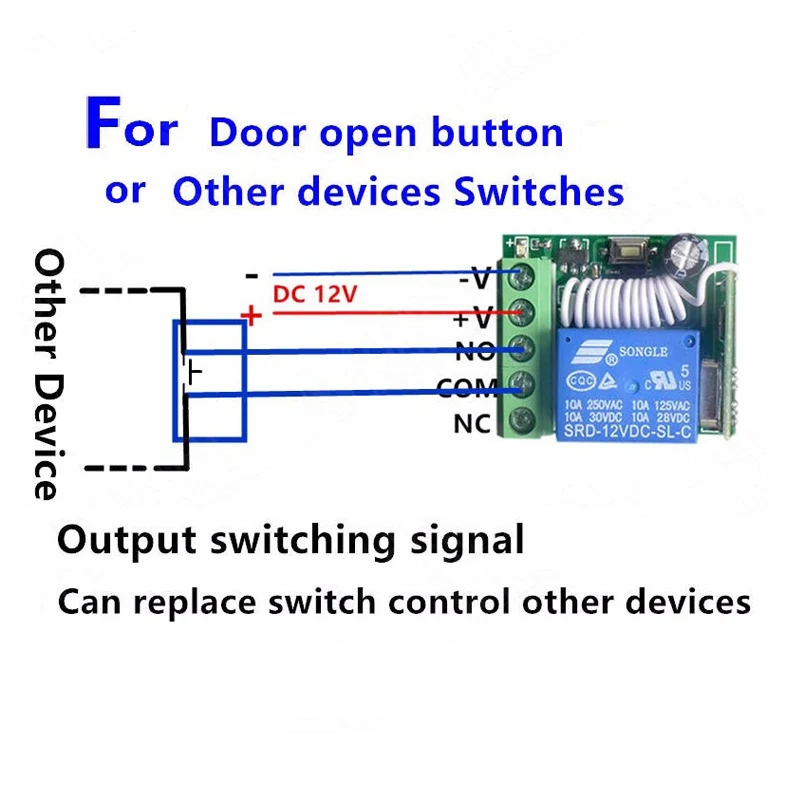 DieSe 433Mhz DC12V 10A реле 1CH RF модуль приемника и пульт дистанционного управления для светодиодный пульт дистанционного управления дистанционный светильник