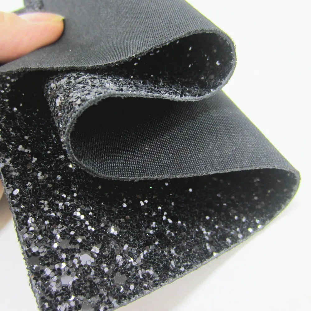 A4 Ши " x 11,8" мягкий 3D красного и черного цвета с блестками ткань из искусственной кожи ткани для бантов обувь для рукоделия 1 шт. F0041