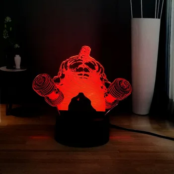 

2019 New Strong Hulk 3D Cartoon 7 Color Change LED Night Light Bedroom Sleep Atmosphere Touch Remote Lamp Children Holiday Gift