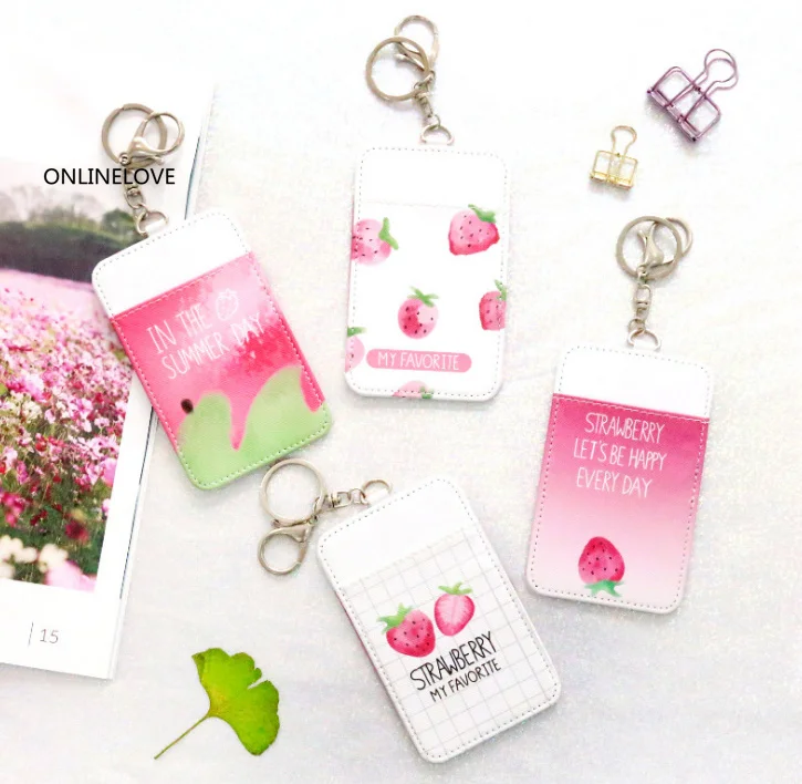

Super Cute 4Designs , Strawberry Summer Cartoon 11*7CM BUS Cards & ID Cards Holder Case Pouch